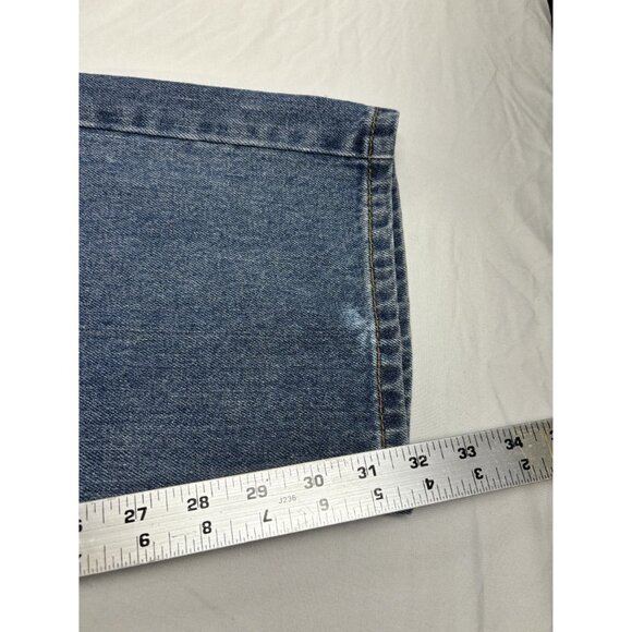 Levi's 505 Straight Fit Jeans W38 L32 Men's Classic Denim Blue Cotton - Picture 8 of 9